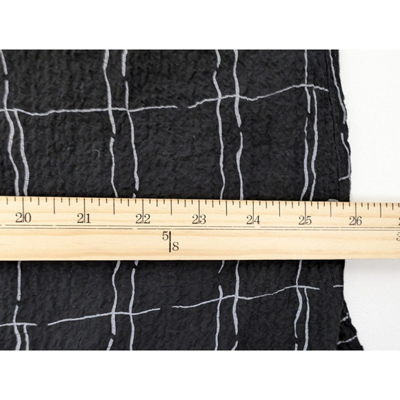 Ali Miles 1X Crinkle Tunic Top Blouse Black White Plaid Button Detail Lagenlook - Picture 9 of 10